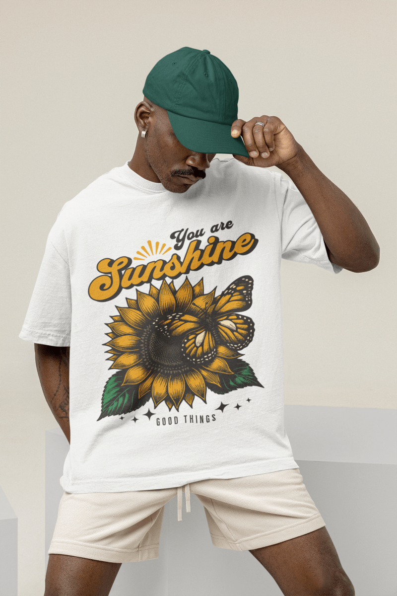 Tee - shirt Sunflower and butterfly - Urban Tees