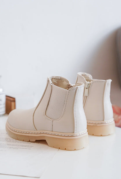 Boots enfant blanches type Chelsea – Modernes, confortables et faciles à enfiler - MiniWalks