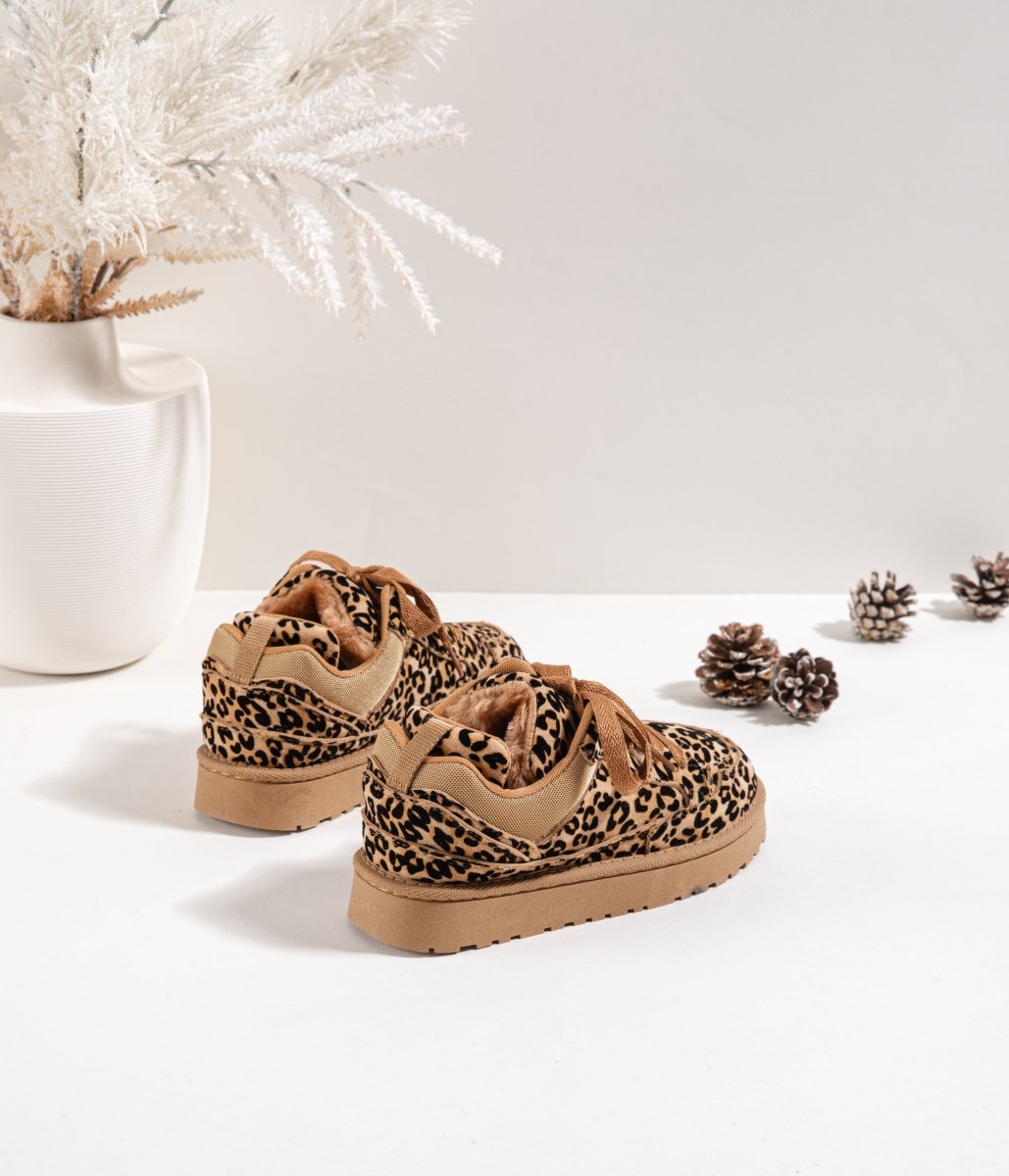 Boots enfant fourrées motif léopard – Chaudes, fun et stylées ! - MiniWalks