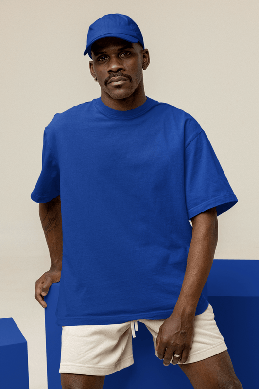 T-shirt Oversize homme bleu royal - Urban Tees