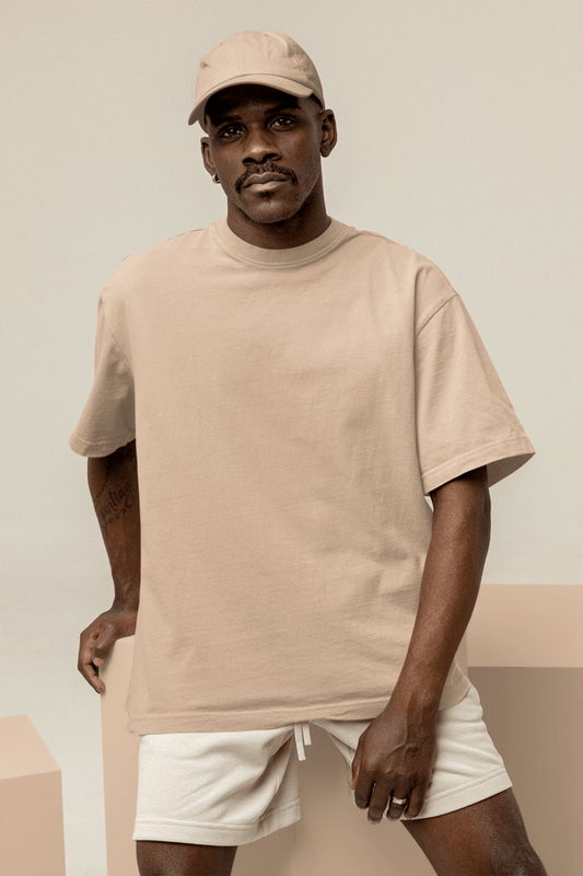 T-shirt Oversize homme camel - Urban Tees