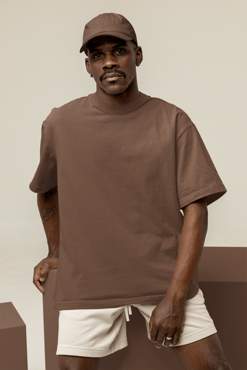 T-shirt Oversize homme chocolat - Urban Tees