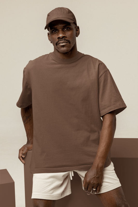 T-shirt Oversize homme chocolat - Urban Tees
