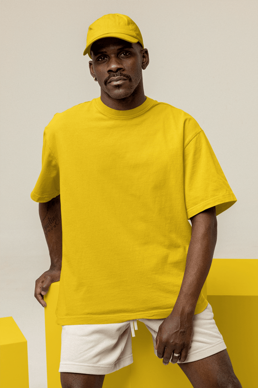 T-shirt Oversize homme jaune - Urban Tees