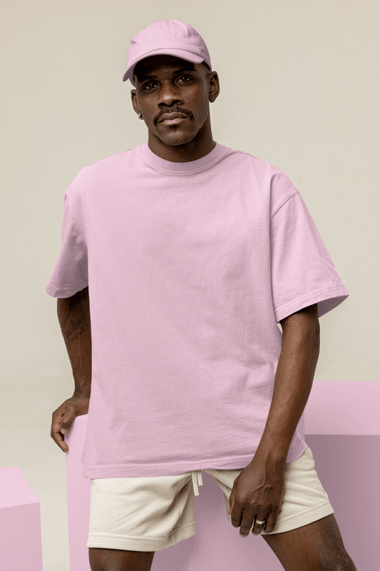 T-shirt Oversize homme rose pale - Urban Tees