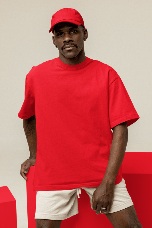 T-shirt Oversize homme rouge - Urban Tees