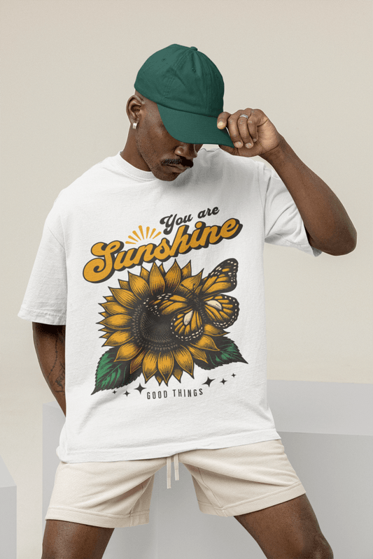 Tee - shirt Sunflower and butterfly - Urban Tees